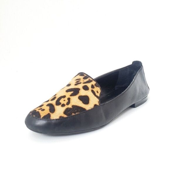 Franco Sarto Shoes - Slip On Leather Leopard Loafers 7.5 - Picture 7 of 9